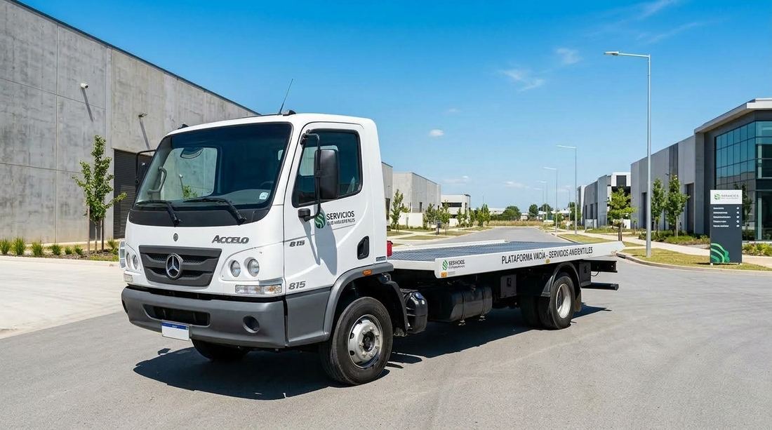 Camión Mercedes-Benz Accelo 815 con plataforma homologada